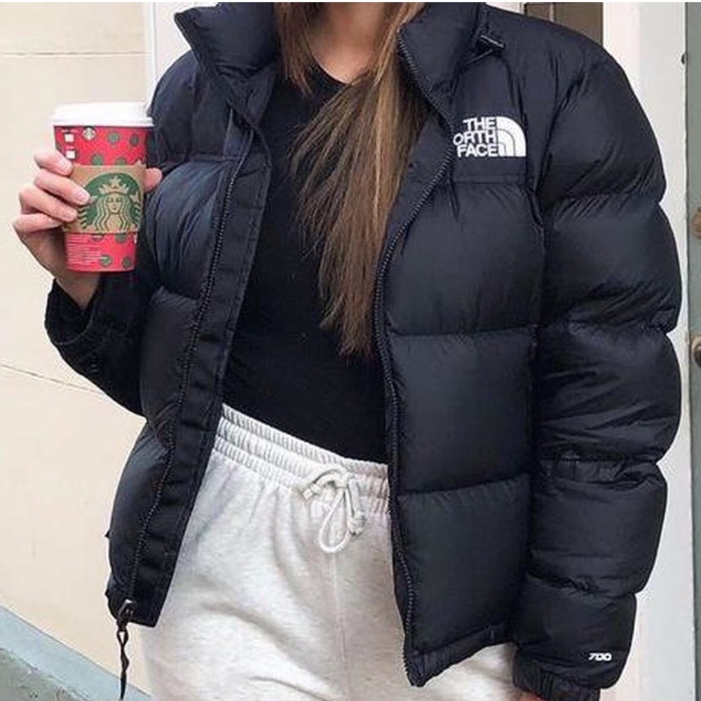 NWOT North Face Womens Vintage 1996 Large Black Nuptse 700 Down Puffer Jacket